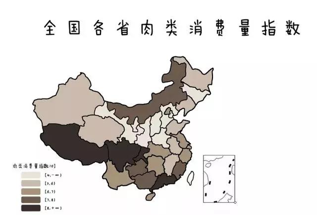 全國各省肉類消費量指數(shù)